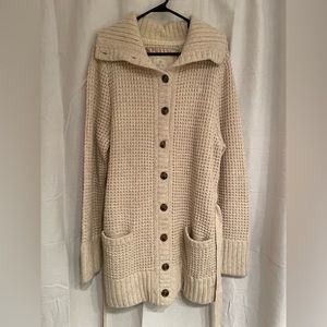 Aerie heathered heavyweight knit sweater cardigan